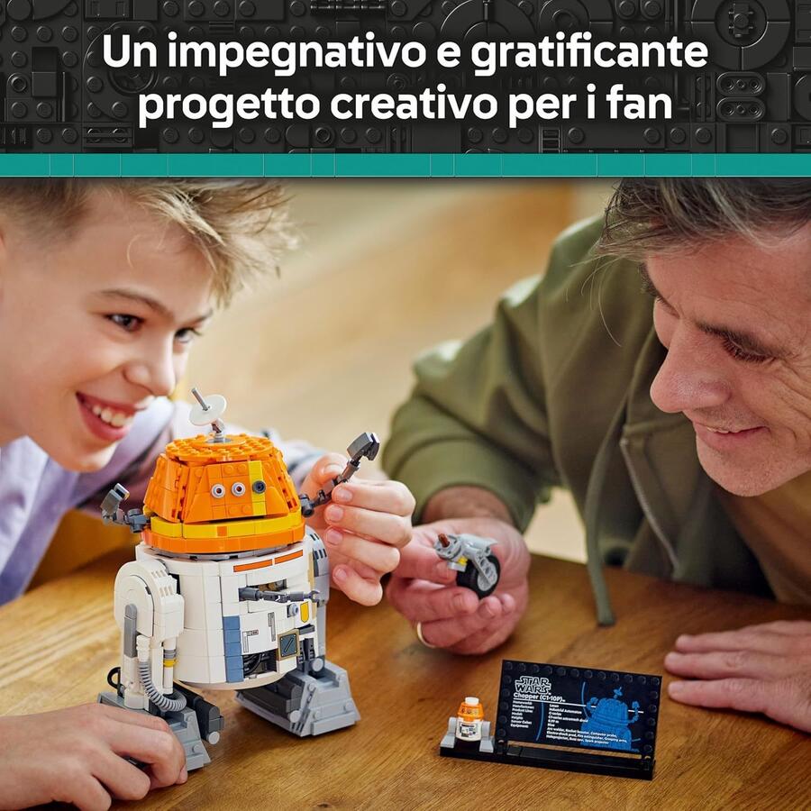 LEGO Star Wars 75416 Droide Astromeccanico Chopper (C1-10P) - Robot Giocattolo da Costruire con Testa Mobile, Braccia e Ruota Centrale Staccabili - Regalo per Bambini e Bambine da 10+ Fan di Ahsoka