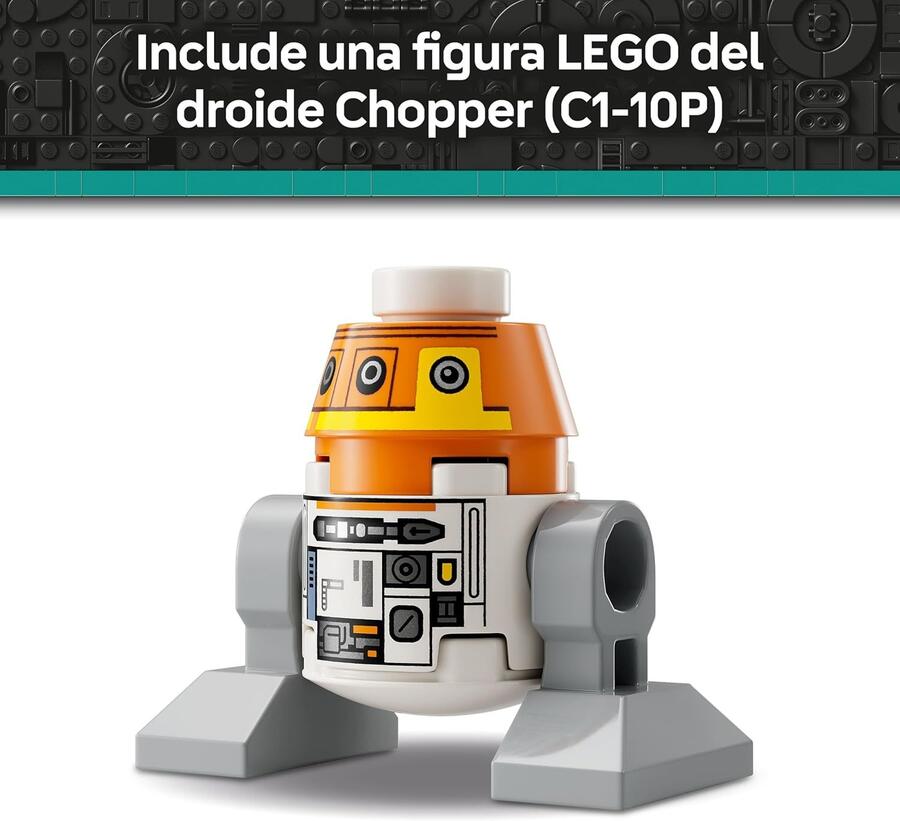 LEGO Star Wars 75416 Droide Astromeccanico Chopper (C1-10P) - Robot Giocattolo da Costruire con Testa Mobile, Braccia e Ruota Centrale Staccabili - Regalo per Bambini e Bambine da 10+ Fan di Ahsoka