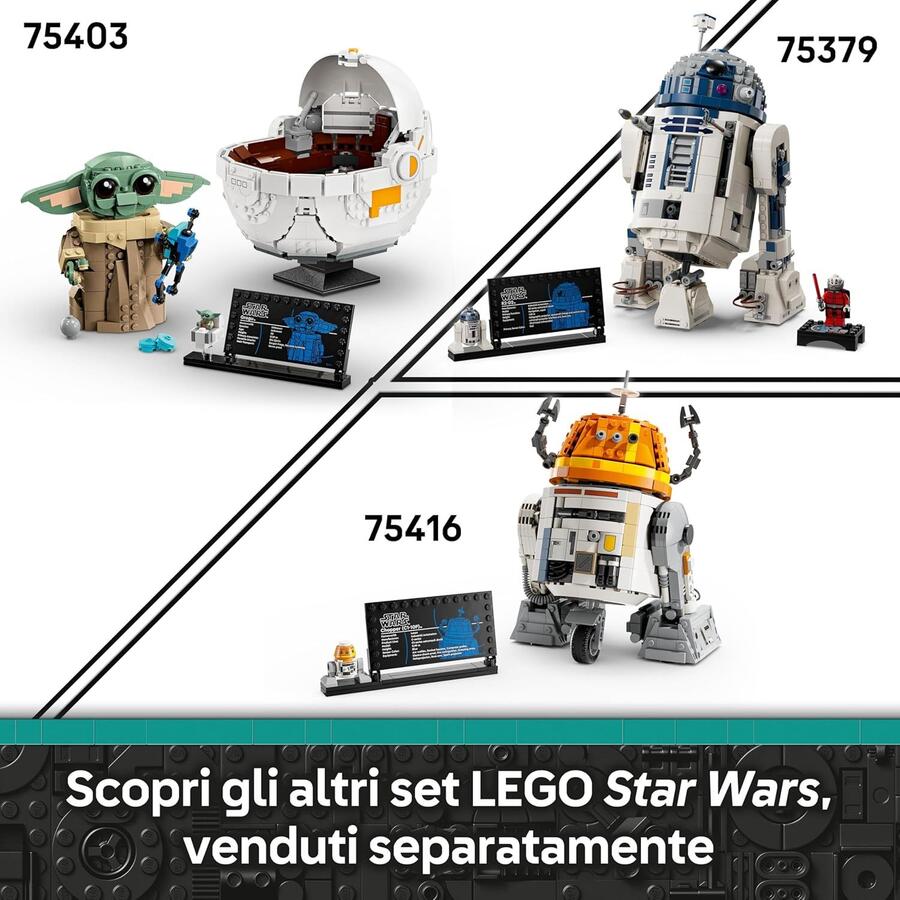 LEGO Star Wars 75416 Droide Astromeccanico Chopper (C1-10P) - Robot Giocattolo da Costruire con Testa Mobile, Braccia e Ruota Centrale Staccabili - Regalo per Bambini e Bambine da 10+ Fan di Ahsoka