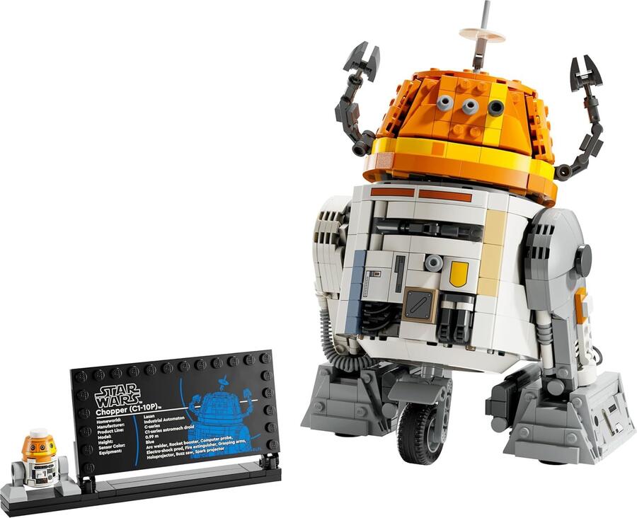 LEGO Star Wars 75416 Droide Astromeccanico Chopper (C1-10P) - Robot Giocattolo da Costruire con Testa Mobile, Braccia e Ruota Centrale Staccabili - Regalo per Bambini e Bambine da 10+ Fan di Ahsoka