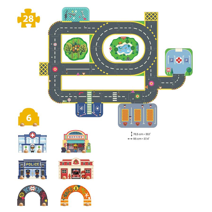 Crazy motors - Circuito per macchinine con edifici