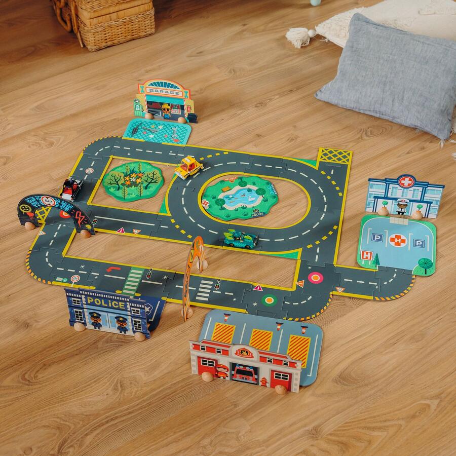 Crazy motors - Circuito per macchinine con edifici