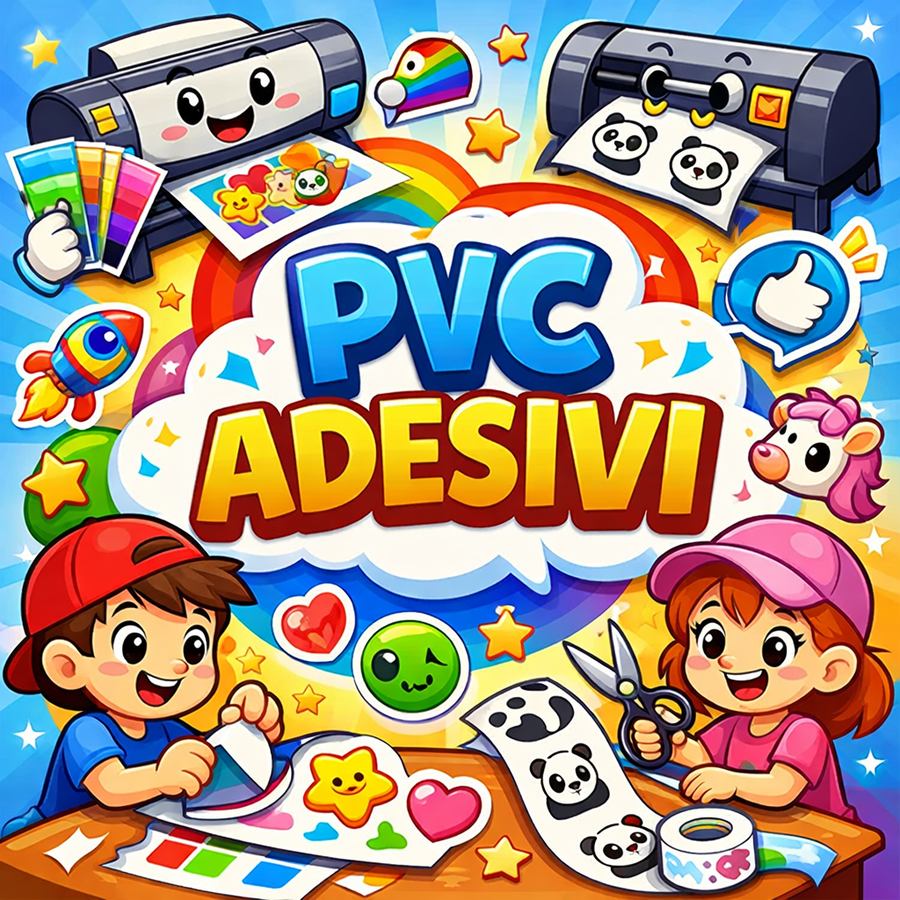 PVC Adesivo Lucido  Alta Opacità - Air Free -Alto Tack