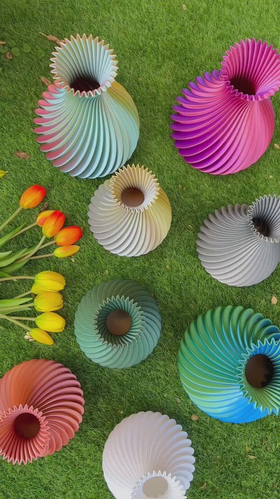 Melaverde - Vaso Spirale Bianco – Altezza 26 cm