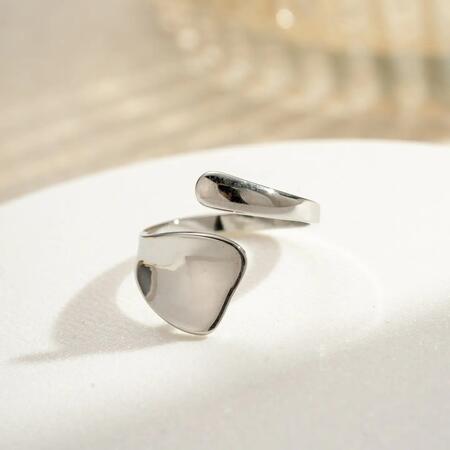 Anello aperto SILVER forme libere moderne