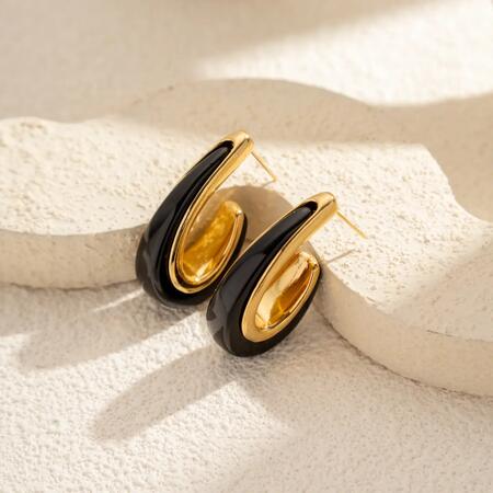 Creoli Resina Eleganza Contemporanea in acciaio inossidabile