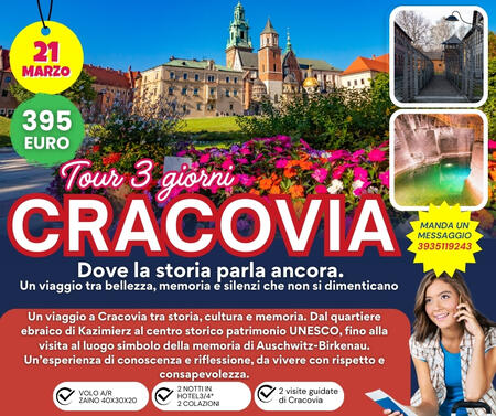  21 MARZO 2026 3 GIORNI CRACOVIA TOUR DI GRUPPO
