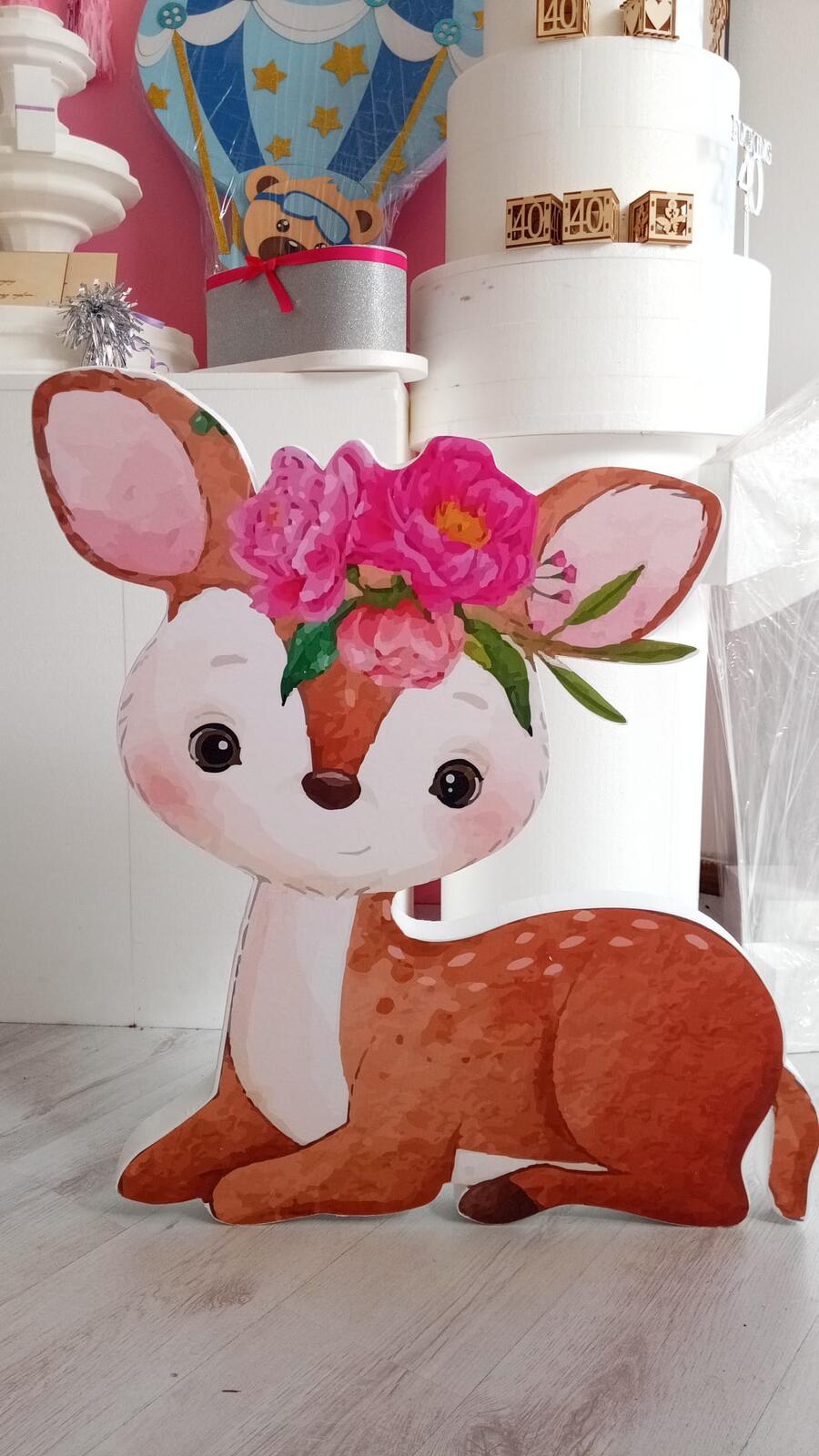 Cerbiatto Cervo Sagoma Polistirolo con stampa