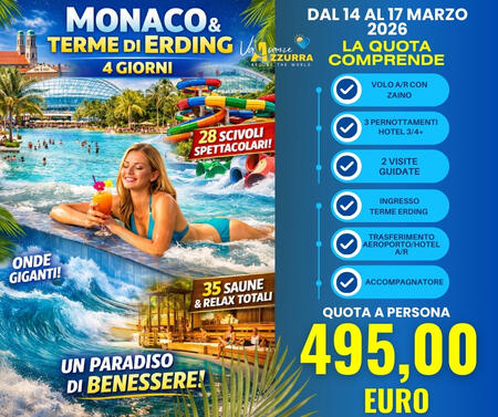  14 MARZO 2026 4 GIORNI MONACO E LE TERME DI ERDING