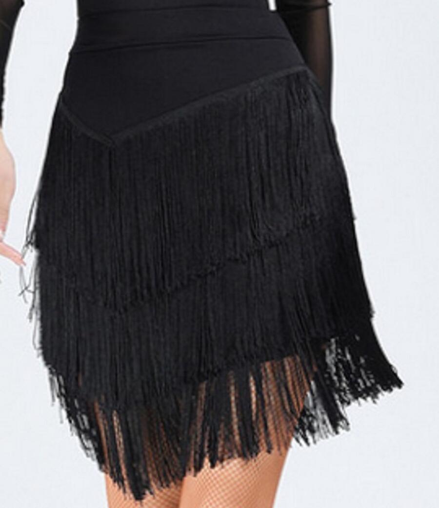 Elastic skirt with fringes 2-0057