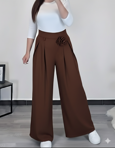 Pantalone palazzo con fiocco vari colori taglia unica