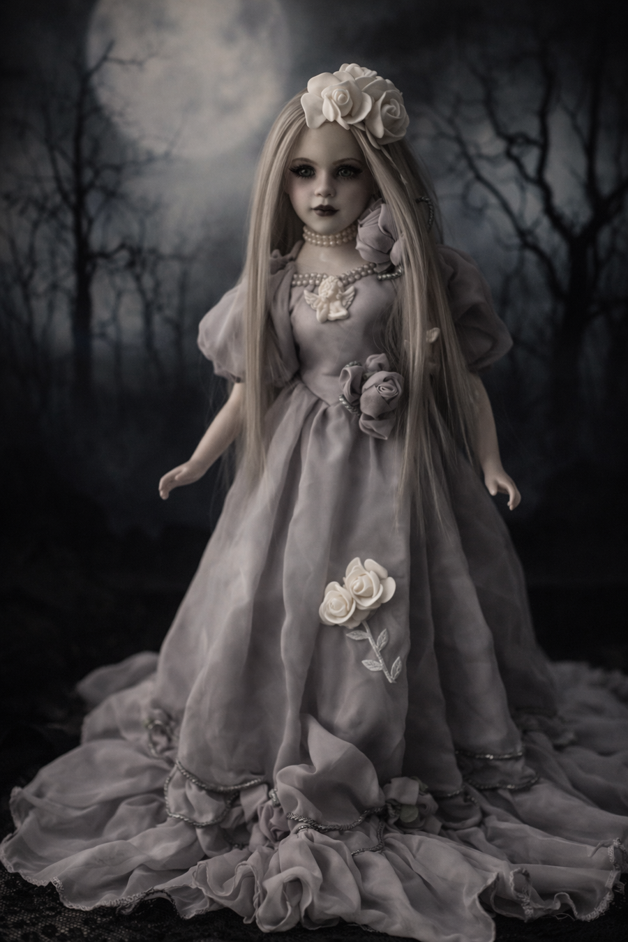 Anghelia Angelo bambola pezzo unico in porcellana 