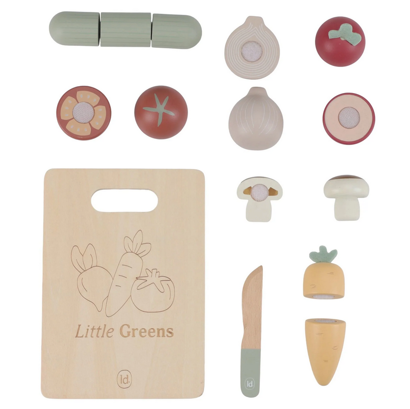 Verdura in legno da tagliare