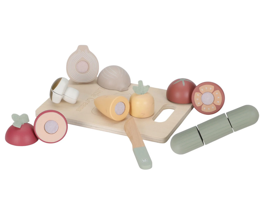 Verdura in legno da tagliare