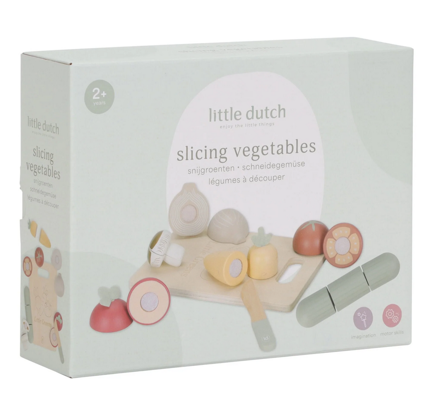 Verdura in legno da tagliare