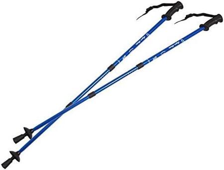 Bastoni da Trekking Blu o Rosso, set da 2 pezzi per camminata nordica, lunghezza 65-135cm - Nordic Walking