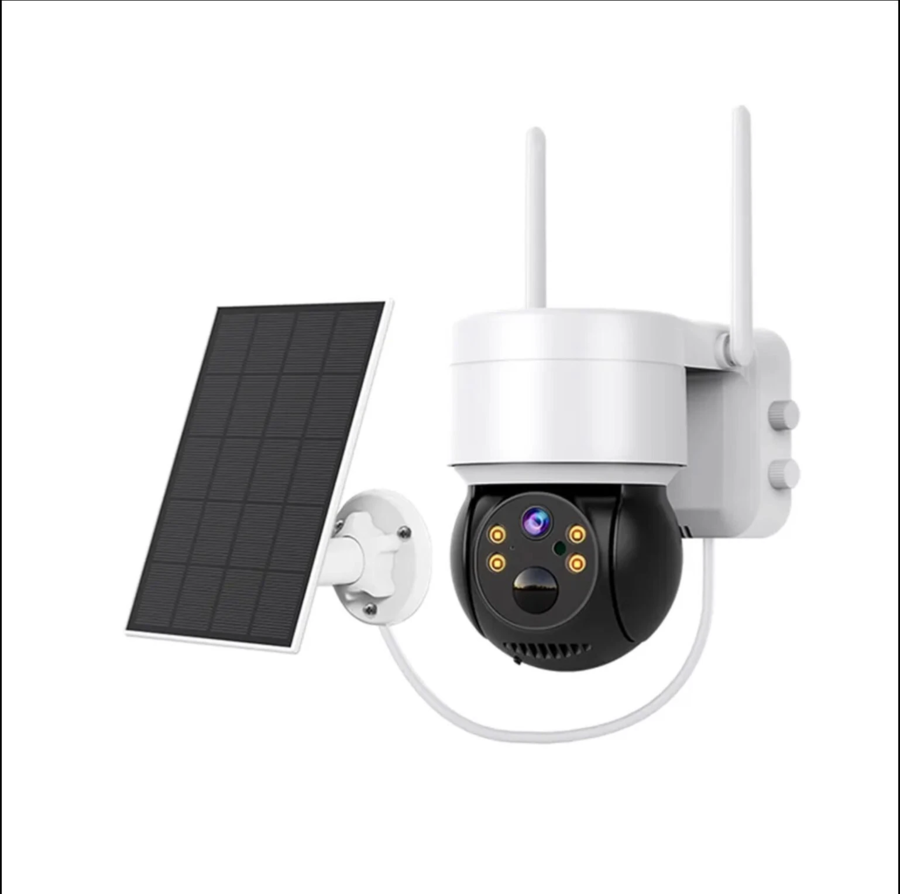 Telecamera e Pannello solare Esterno videosorveglianza PTZ WiFi Senza Fili ICSEE