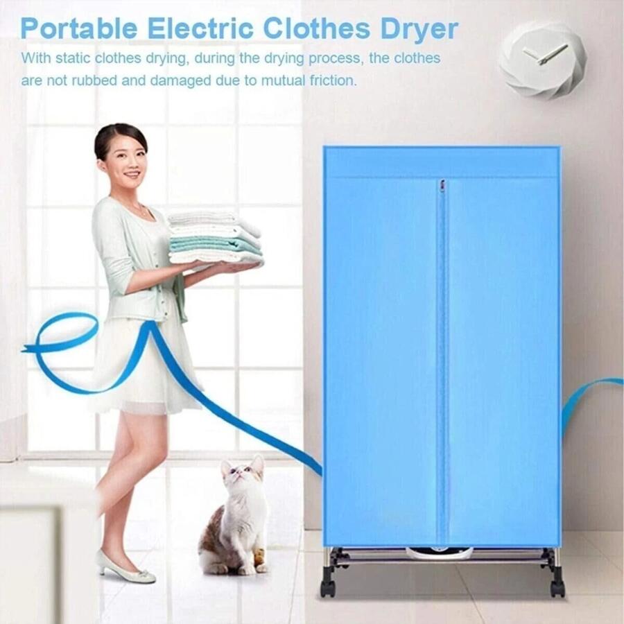 Asciugabiancheria Elettrico Asciugatrice Armadio Stendino Box Aria Calda 