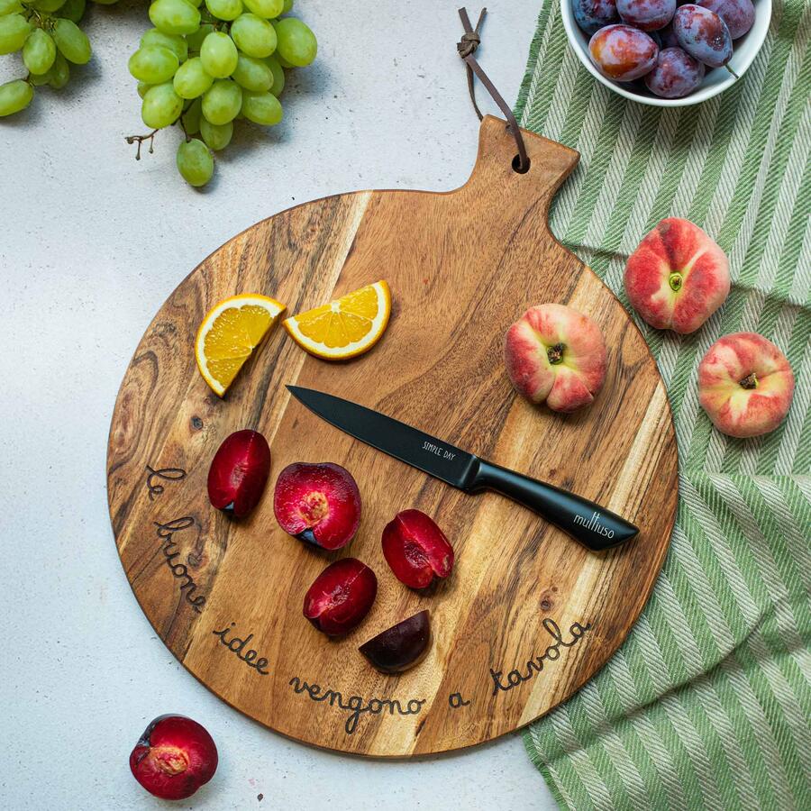 Simply Day - Tagliere tondo Le buone idee vengono a tavola