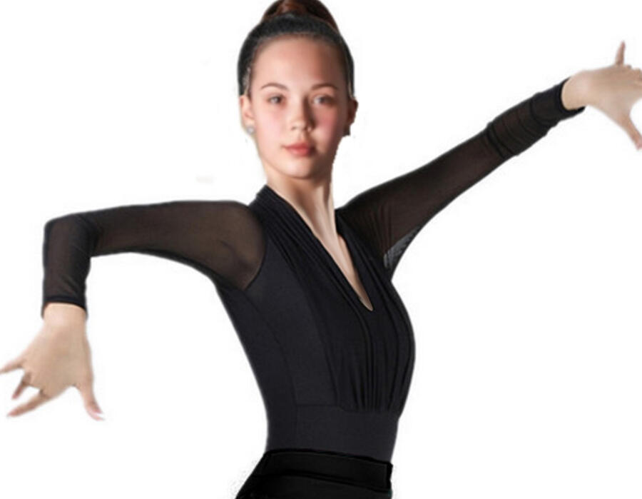 Bodysuit with tulle sleeves 6-0051