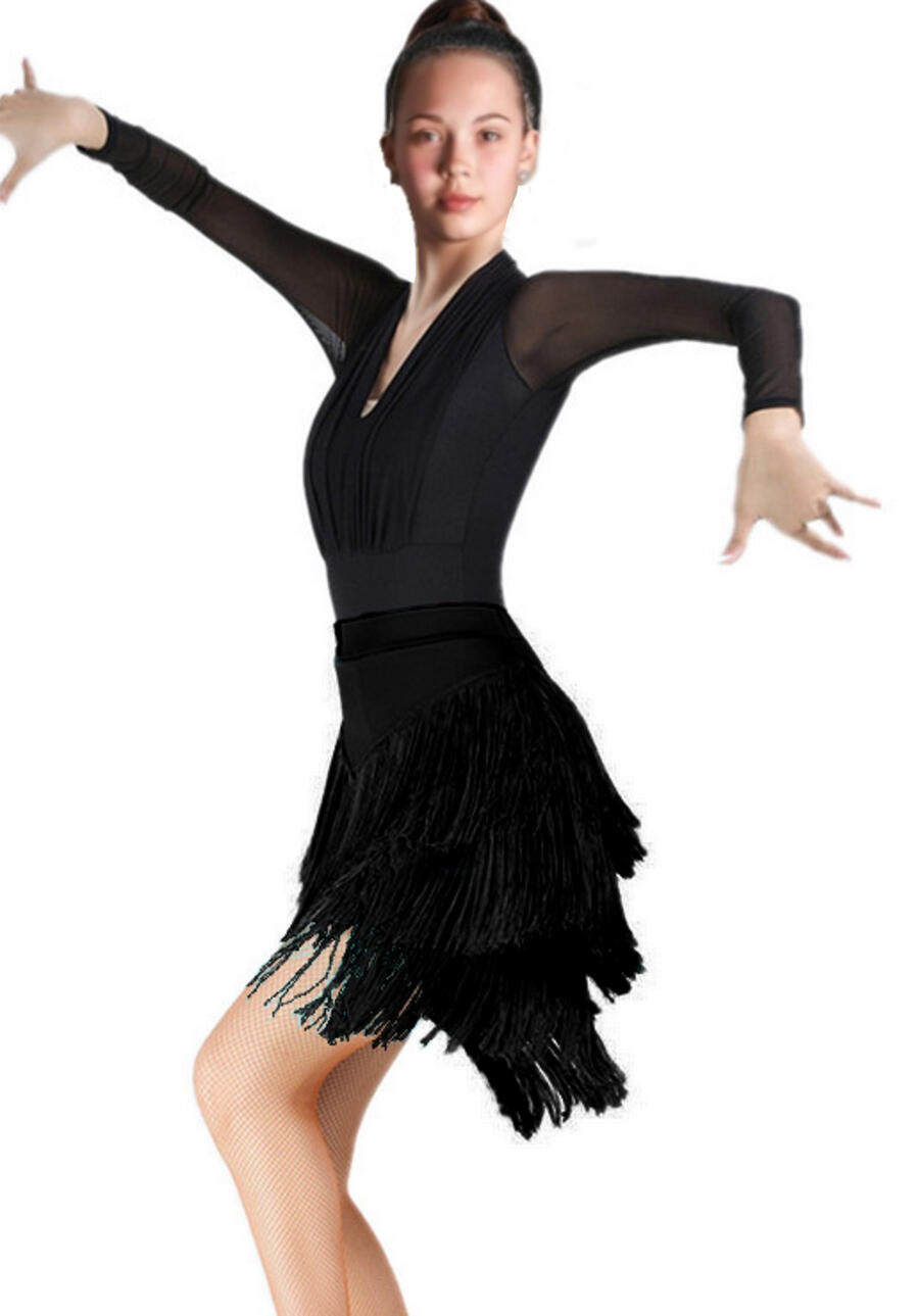 Bodysuit with tulle sleeves 6-0051