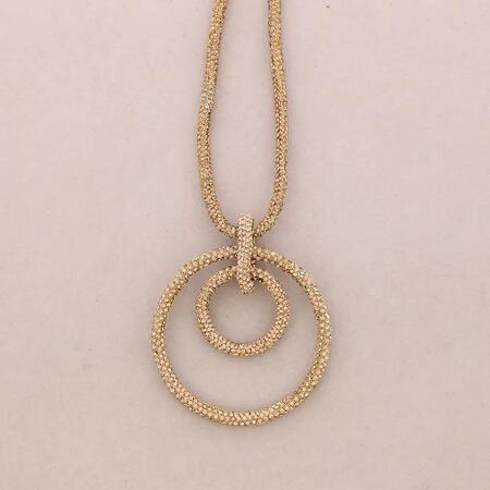 Collana lunga con anello in cristallo