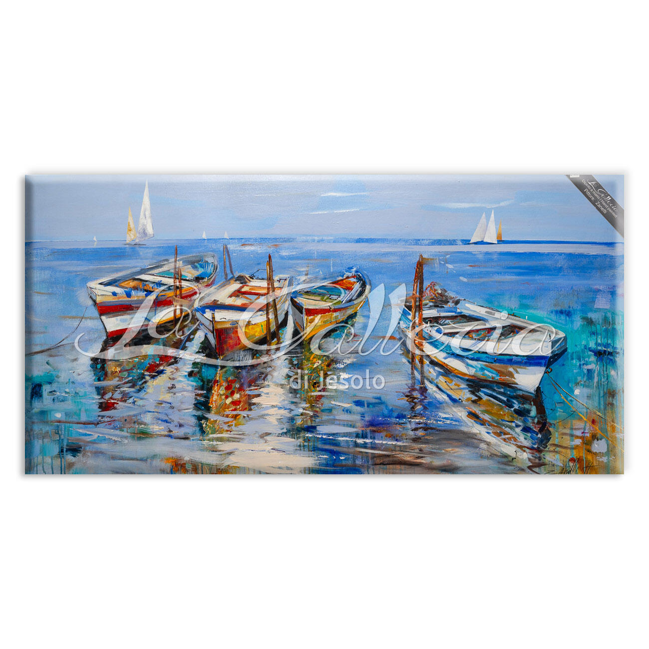 Barche in quiete cm 140x70