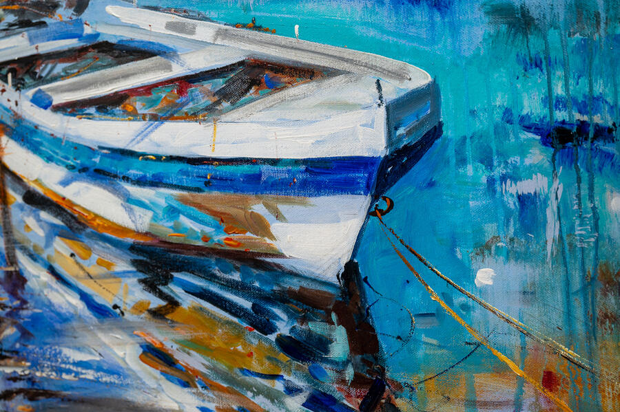 Barche in quiete cm 140x70