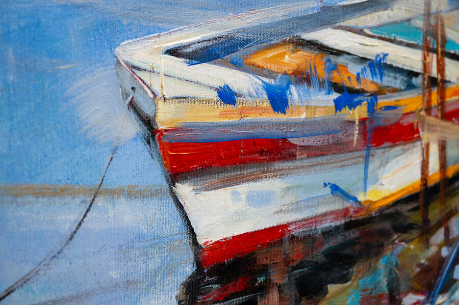 Barche in quiete cm 140x70