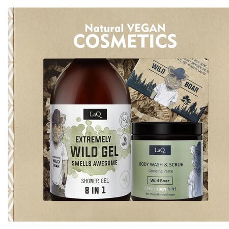Set regalo Wild Boar con gel doccia, scrub corpo e saponetta - 815 g