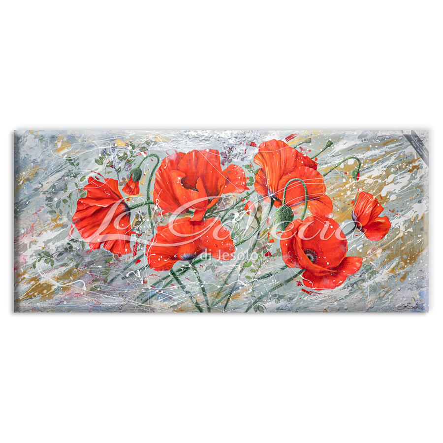 Danza di papaveri cm 180x80