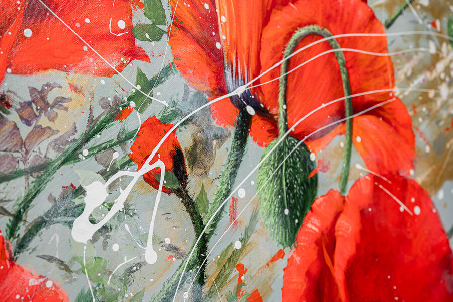 Danza di papaveri cm 180x80