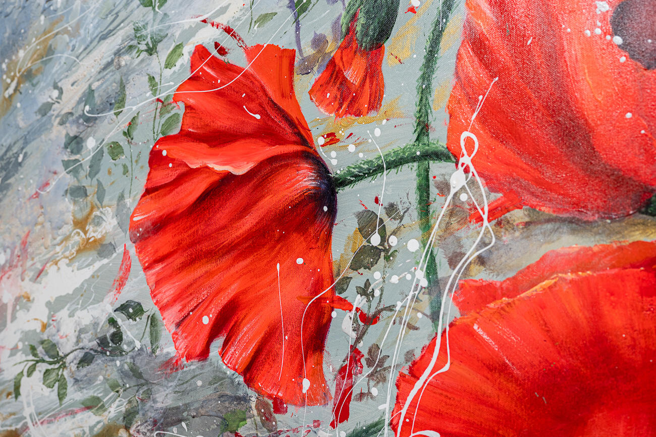 Danza di papaveri cm 180x80