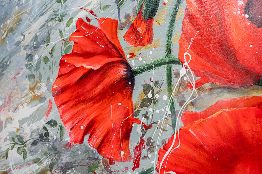 Danza di papaveri cm 180x80