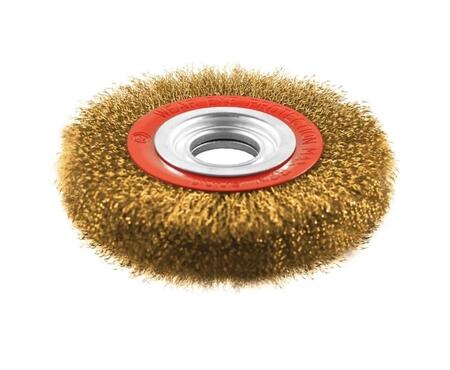 SPAZZOLA IN ACCIAIO PER SMERIGLIATRICE MOLA DA BANCO DISCO CON DIAMETRO 150mm