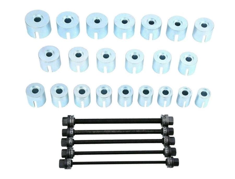 KIT 27 ESTRATTORI SILENTBLOCK ESTRATTORE GHIERE TIRANTI CUSCINETTI SILENT BLOCK