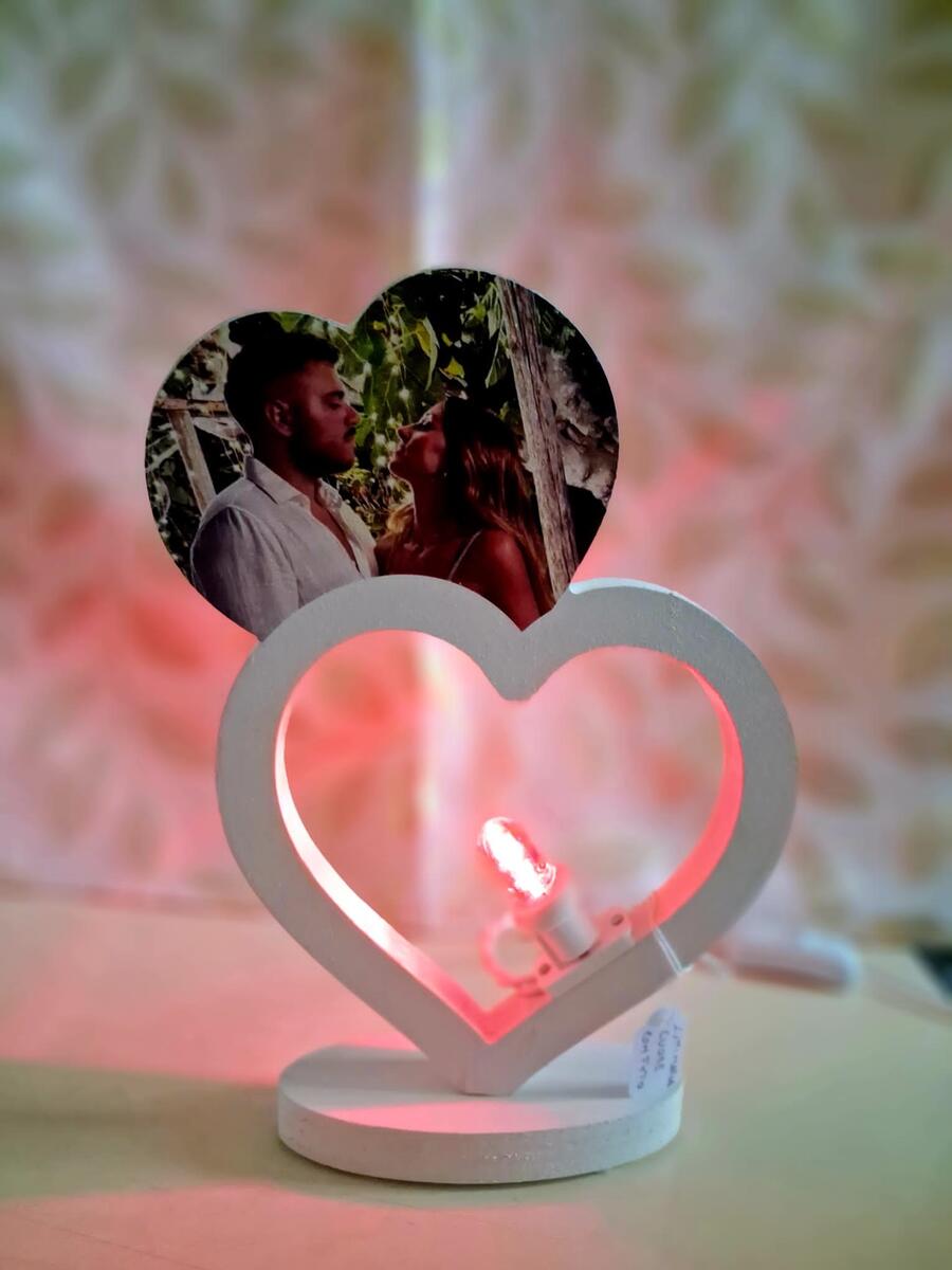 LUMINARIA INNAMORATI CON FOTO 22x30 1 LUCE
