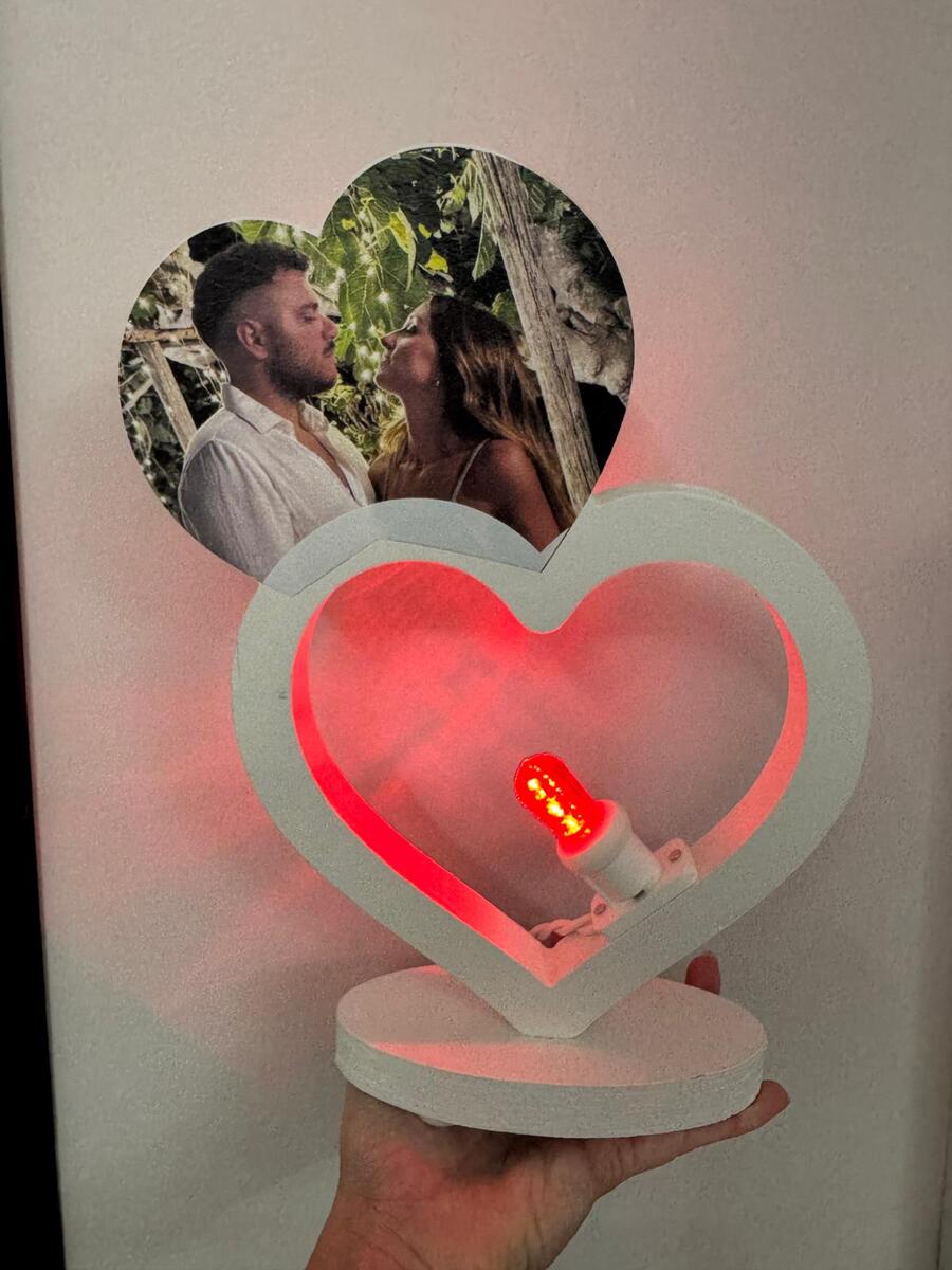 LUMINARIA INNAMORATI CON FOTO 22x30 1 LUCE