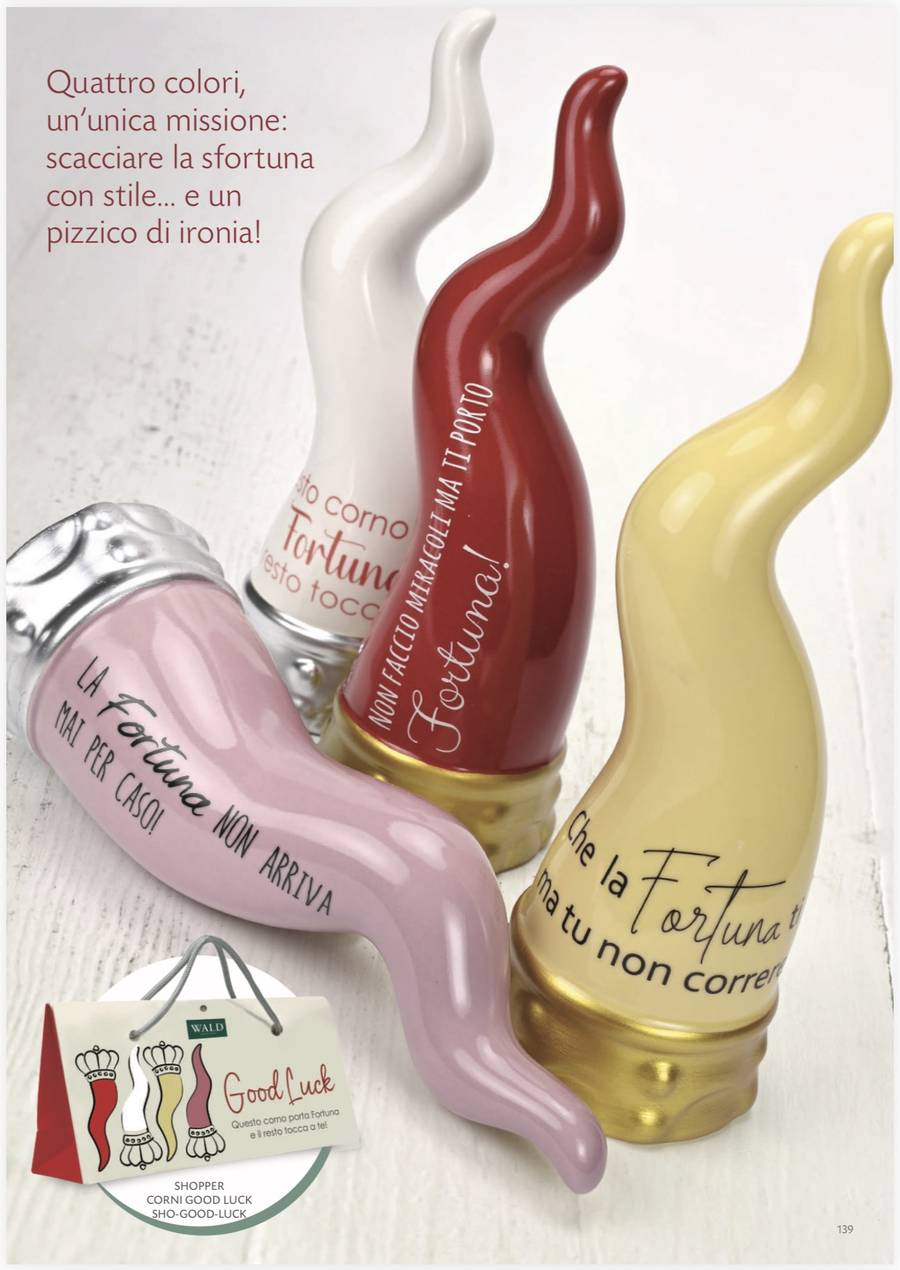 Wald - Corno in gres colore rosa ...la fortuna non arriva mai per caso