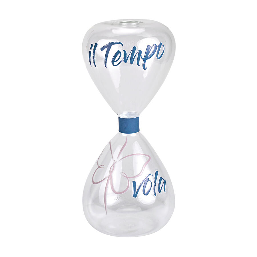 Wald - Contenitore per profumo ambiente vaso clessidra "Il tempo vola"