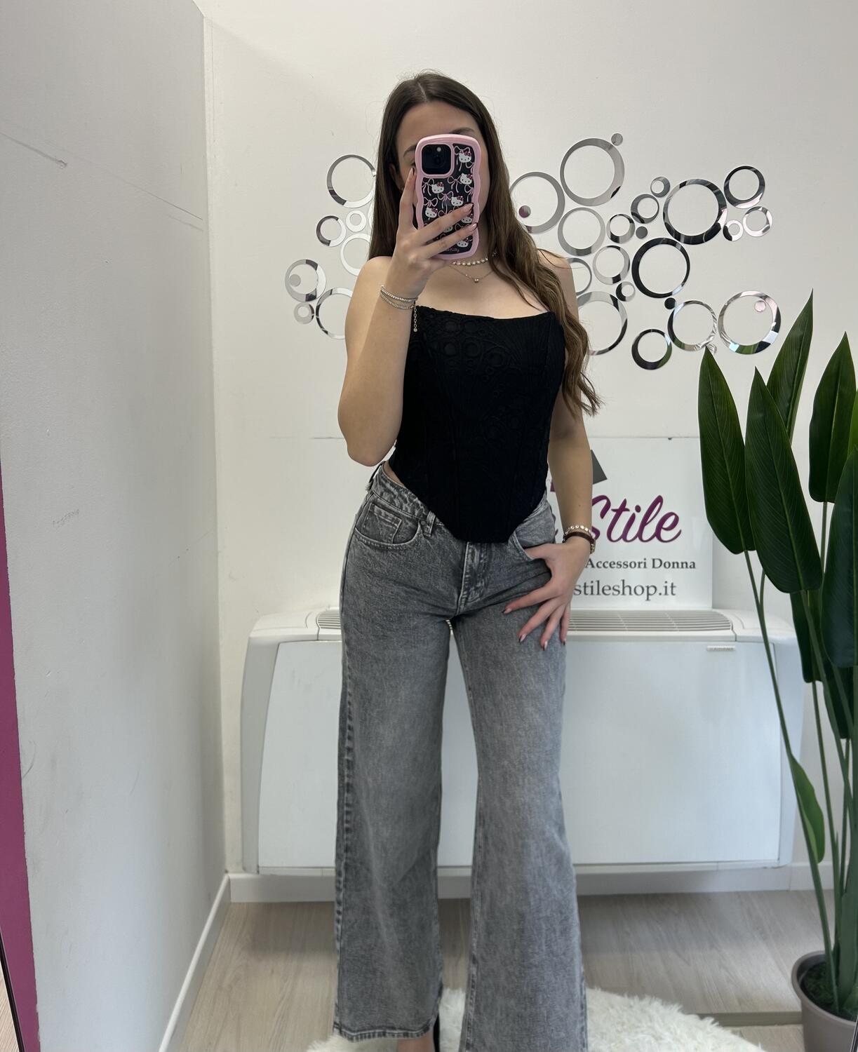 NOVITÀ Jeans wide leg grigio