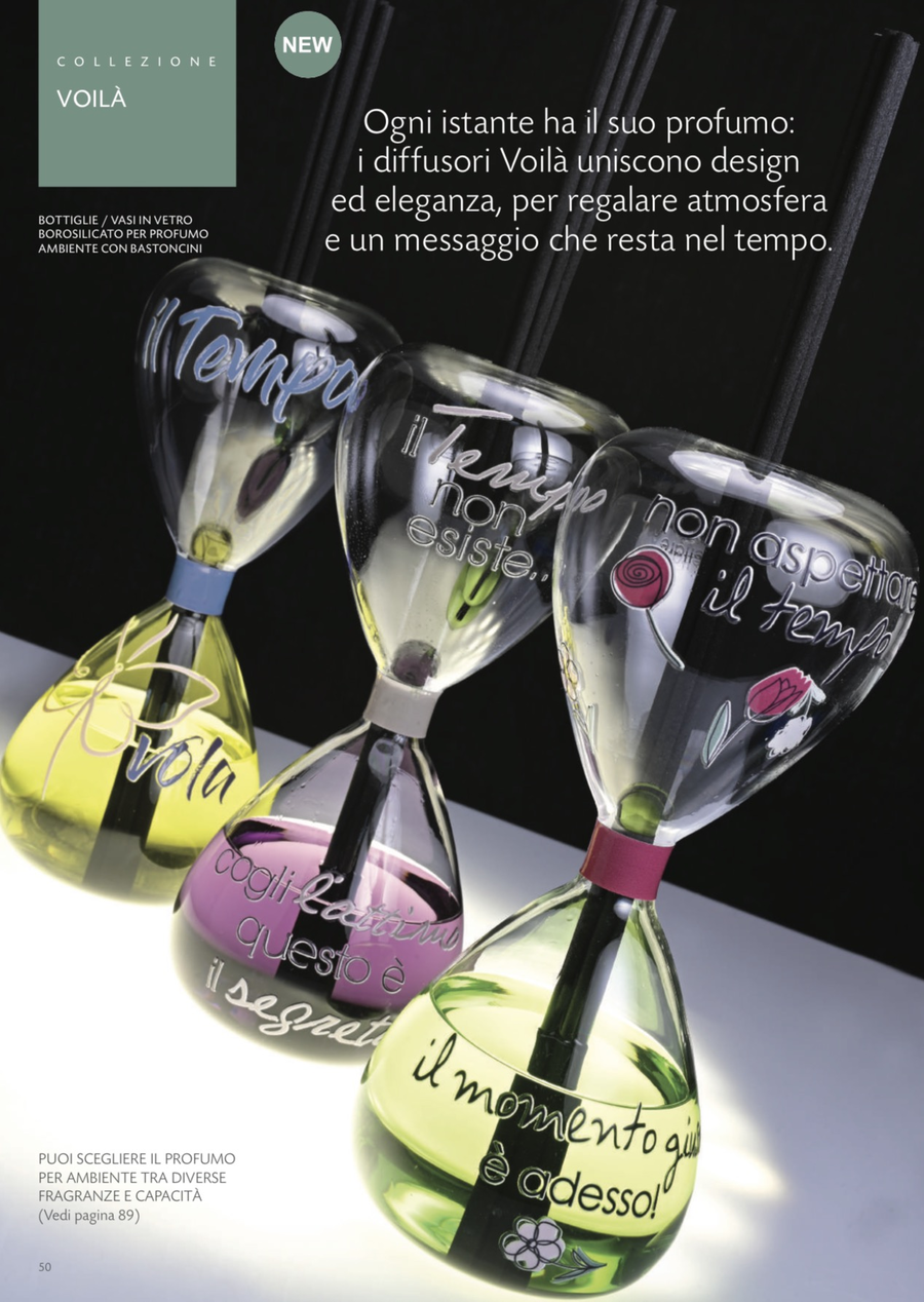 Wald - Contenitore per profumo ambiente vaso clessidra "Il tempo non esiste..."