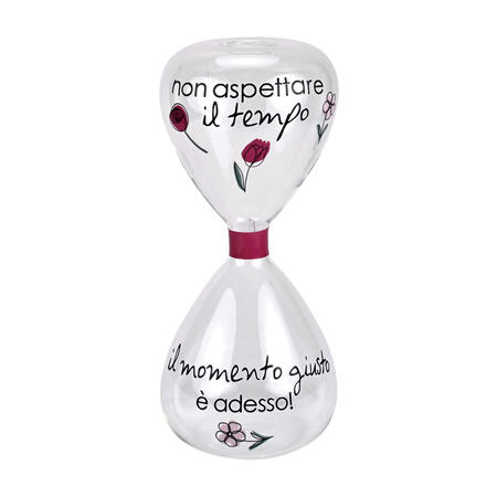 Wald - Contenitore per profumo ambiente vaso clessidra "Non aspettare il tempo..."