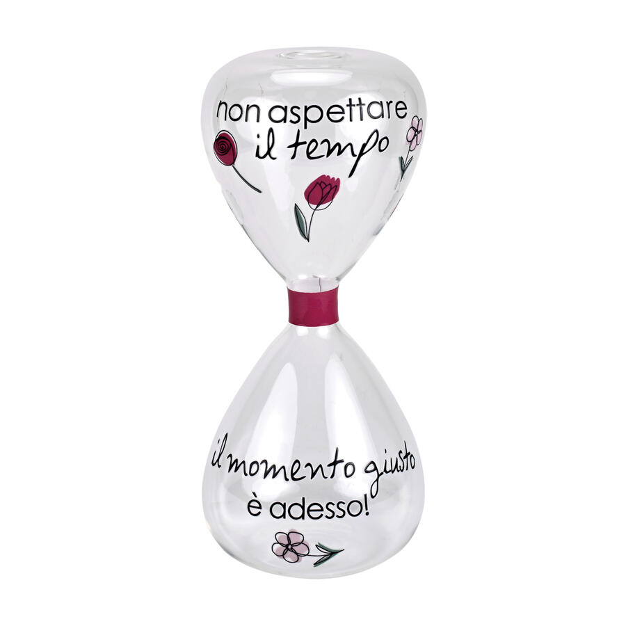 Wald - Contenitore per profumo ambiente vaso clessidra "Non aspettare il tempo..."