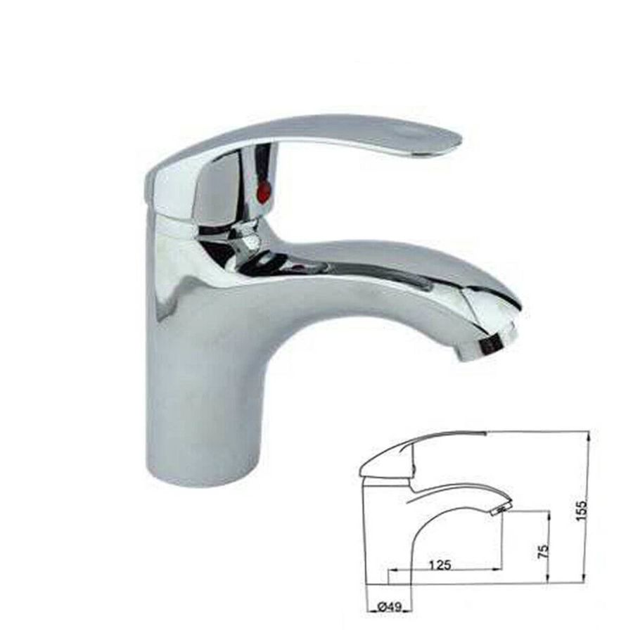 RUBINETTO MISCELATORE CROMATO + KIT MONTAGGIO PER LAVANDINO BAGNO CASA LAVABO 