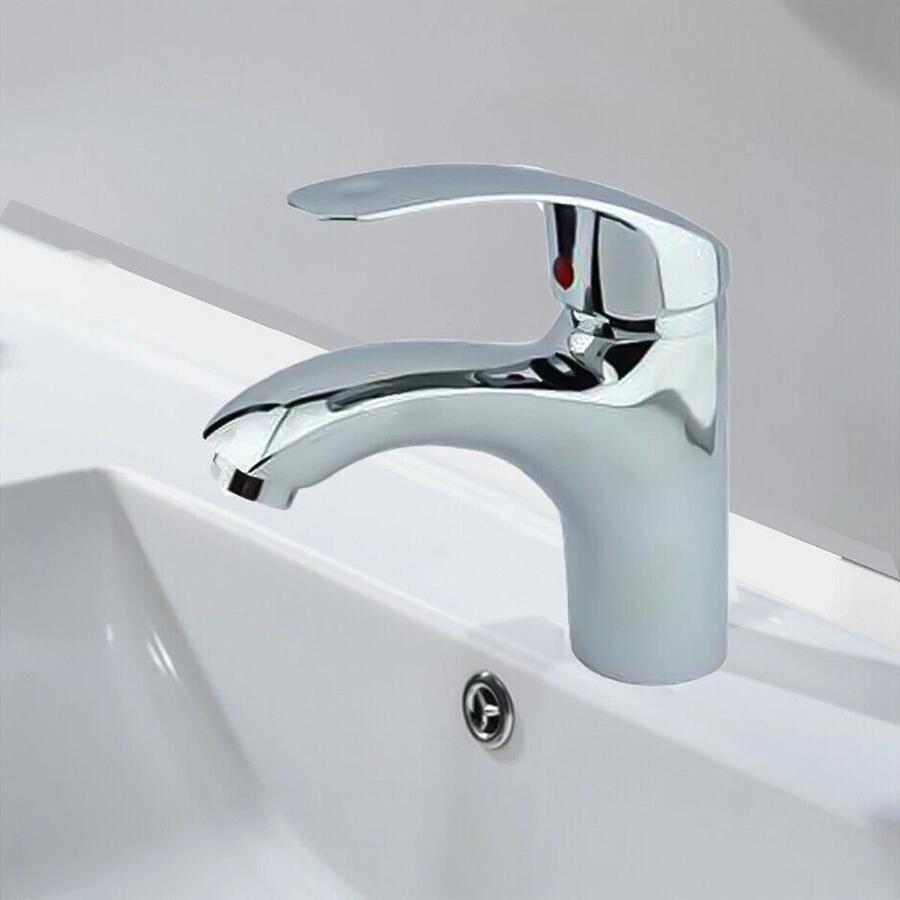 RUBINETTO MISCELATORE CROMATO + KIT MONTAGGIO PER LAVANDINO BAGNO CASA LAVABO 