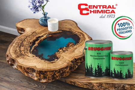 Resina Epossidica Trasparente Bicomponente Kit A+B Autolivellante