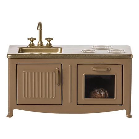 Cucina per Topini in metallo - Beige