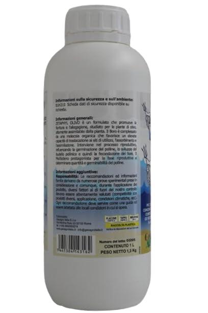 Zetaphyl Olivo Concime fogliare per Allegagione dell' Olivo con Alghe, Boro e Molibdeno, flacone 1,3 kg