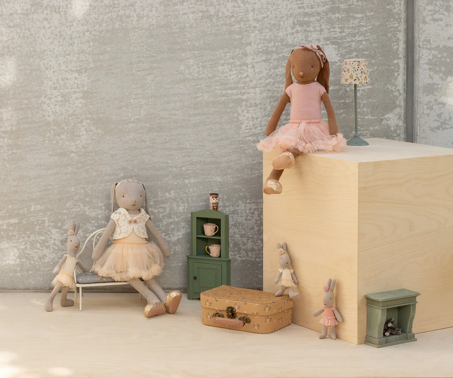 Coniglietta Ballerina con tutù rosa pallido e bolero in pizzo - taglia 3